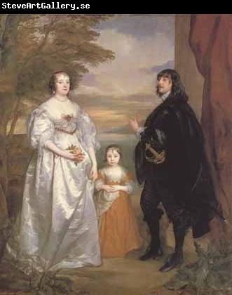 Anthony Van Dyck Portrait of the earl and countess of derby and their daughter (mk03)